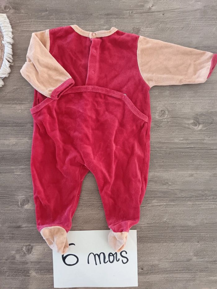 đ pyjama rouge 6 mois sucre d'orge - photo numĂ©ro 3