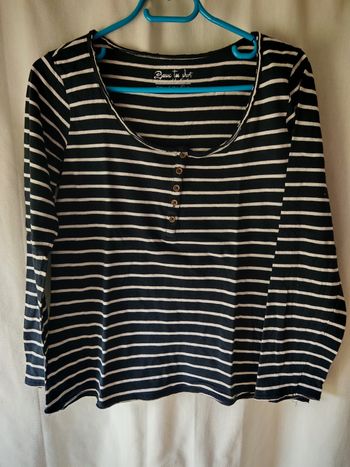 Tee shirt manches longues marinière 