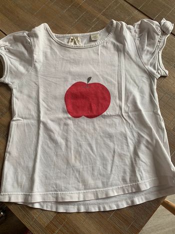 T-shirt pomme rouge 3 ans