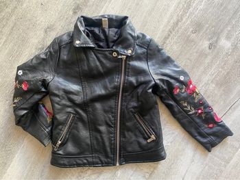 Veste simili cuir  brodé 3 ans
