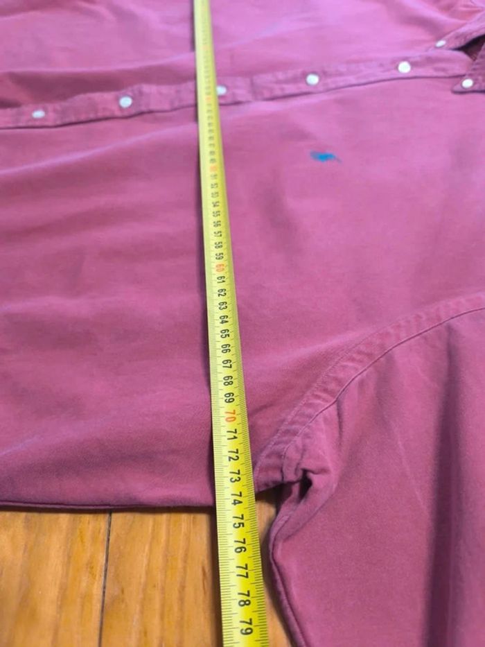 Chemise Ralph Lauren - Blake 100 % Cotton - Logo brodé marine - Bordeaux - Taille XXL - photo numéro 12