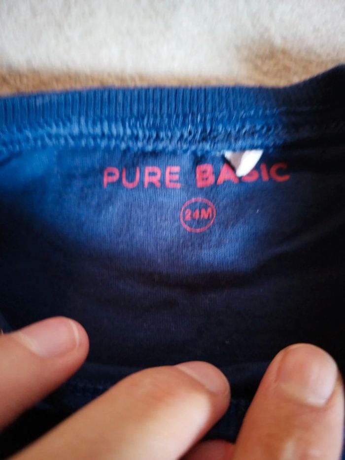 Tee-shirt manches longues bleu foncé taille 2 ans - photo numéro 2