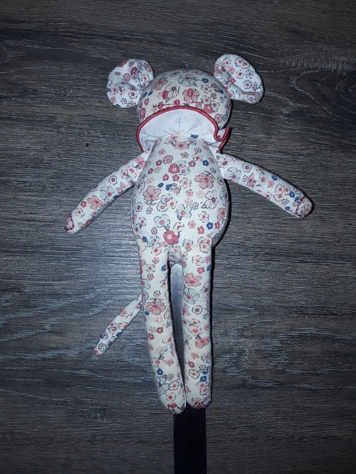 Petit Bateau - doudou souris coton fleuri - photo numéro 4