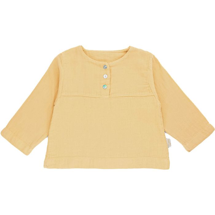 Blouse à manches longues 1 mois en coton bio Poudre Organic