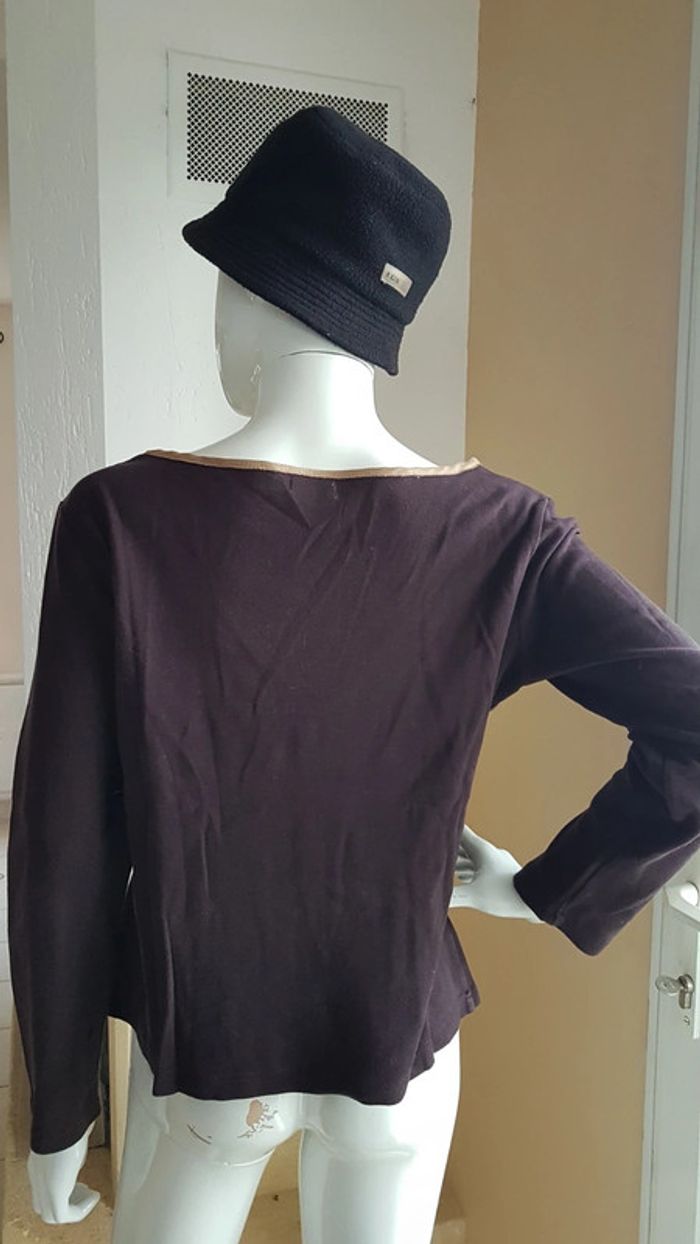 Top à manches longues marron Together - photo numéro 4