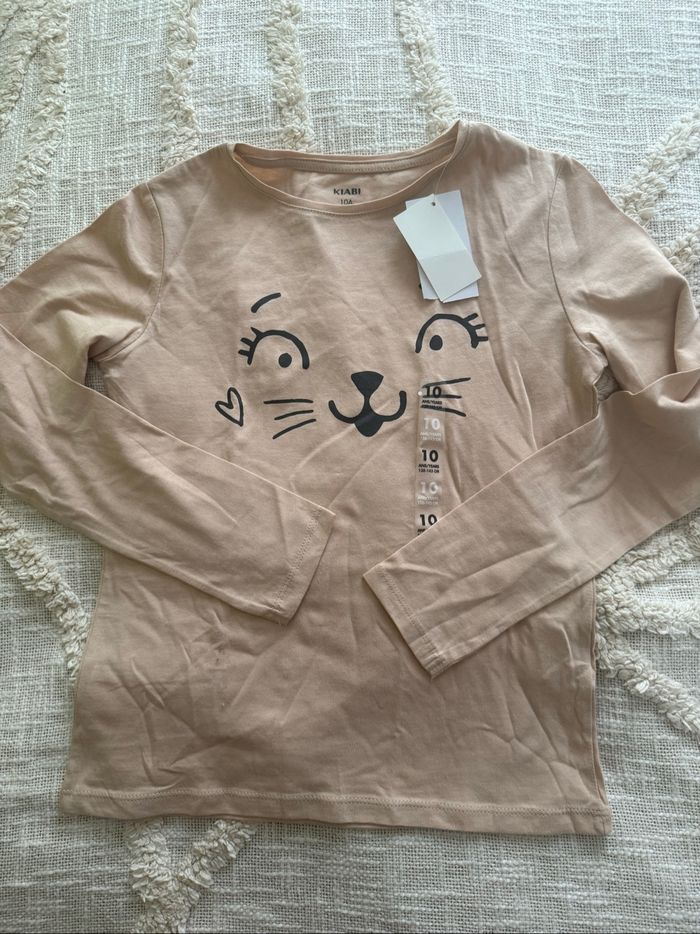 Haut fille 10 ans Kiabi neuf beige