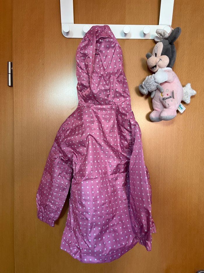 Veste de pluie / parka rose à pois 3 ans - photo numéro 4