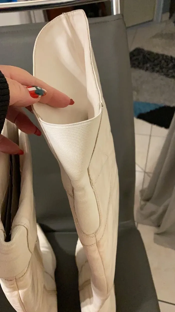 superbe botte haute crème BATA 38 comme neuve - photo numéro 4