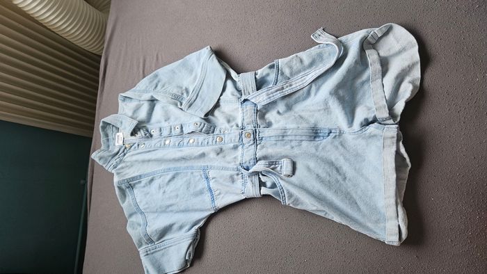 Combishort jean bleu avec ceinture taille S comme neuf - photo numéro 4