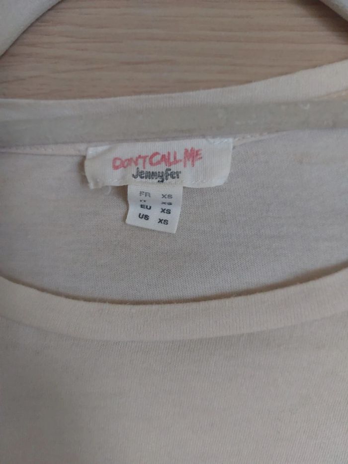Tee-shirt beige imprimé  hippocampe - photo numéro 2