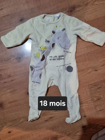 Pyjama velours 1 piece