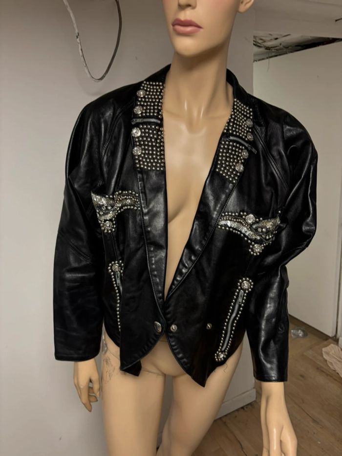 Magnifique perfecto les terribles en cuir fait sur mesure - photo numéro 15