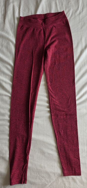 IU Legging Coton Rouge Chiné Très bon état S