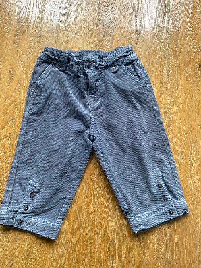 Bermuda en velours côtelé gris taille 114