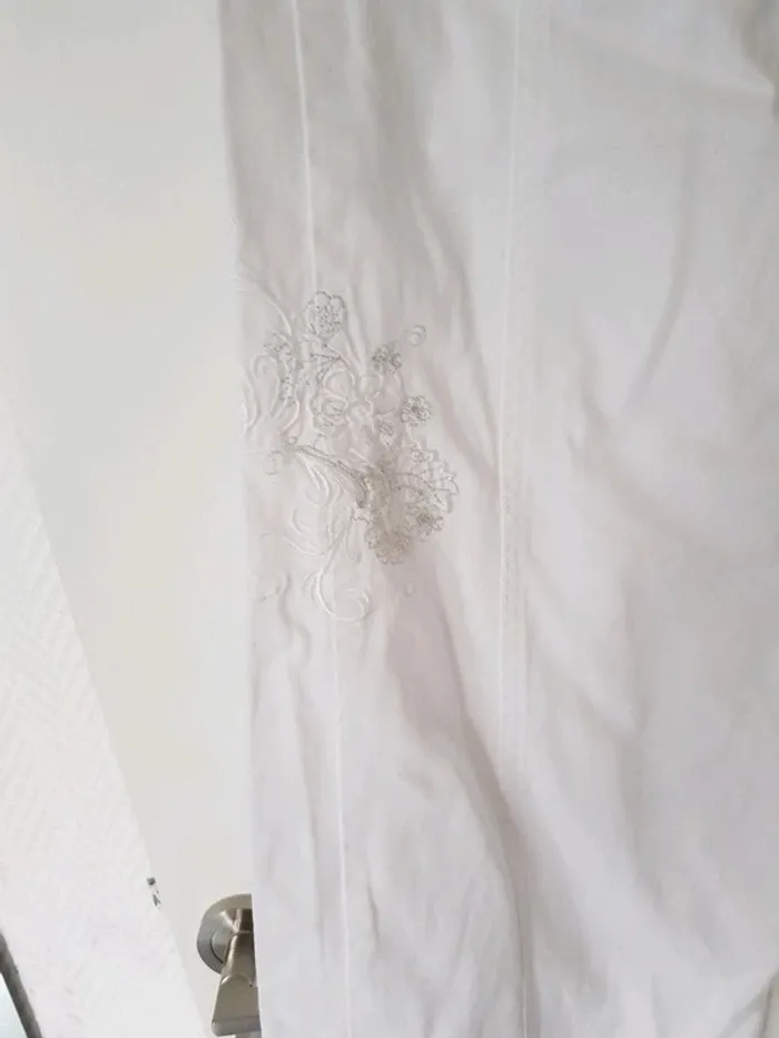 Pantalon large blanc, taille 42 - photo numéro 5