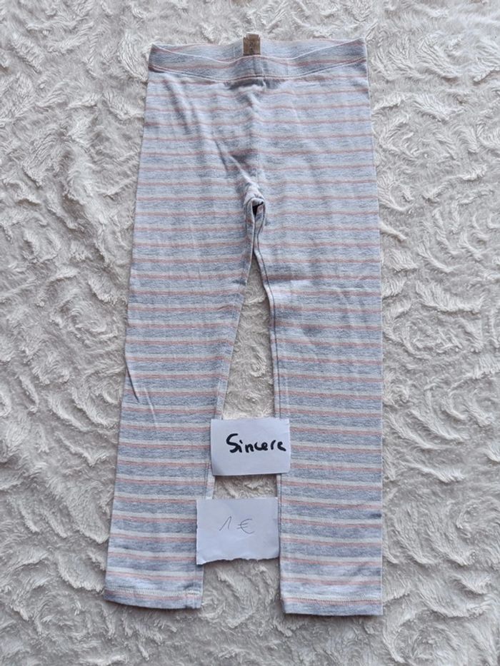 Legging rayé Fille 4 ans Sincère