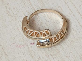 Bague argentée pierre bleue ajustable