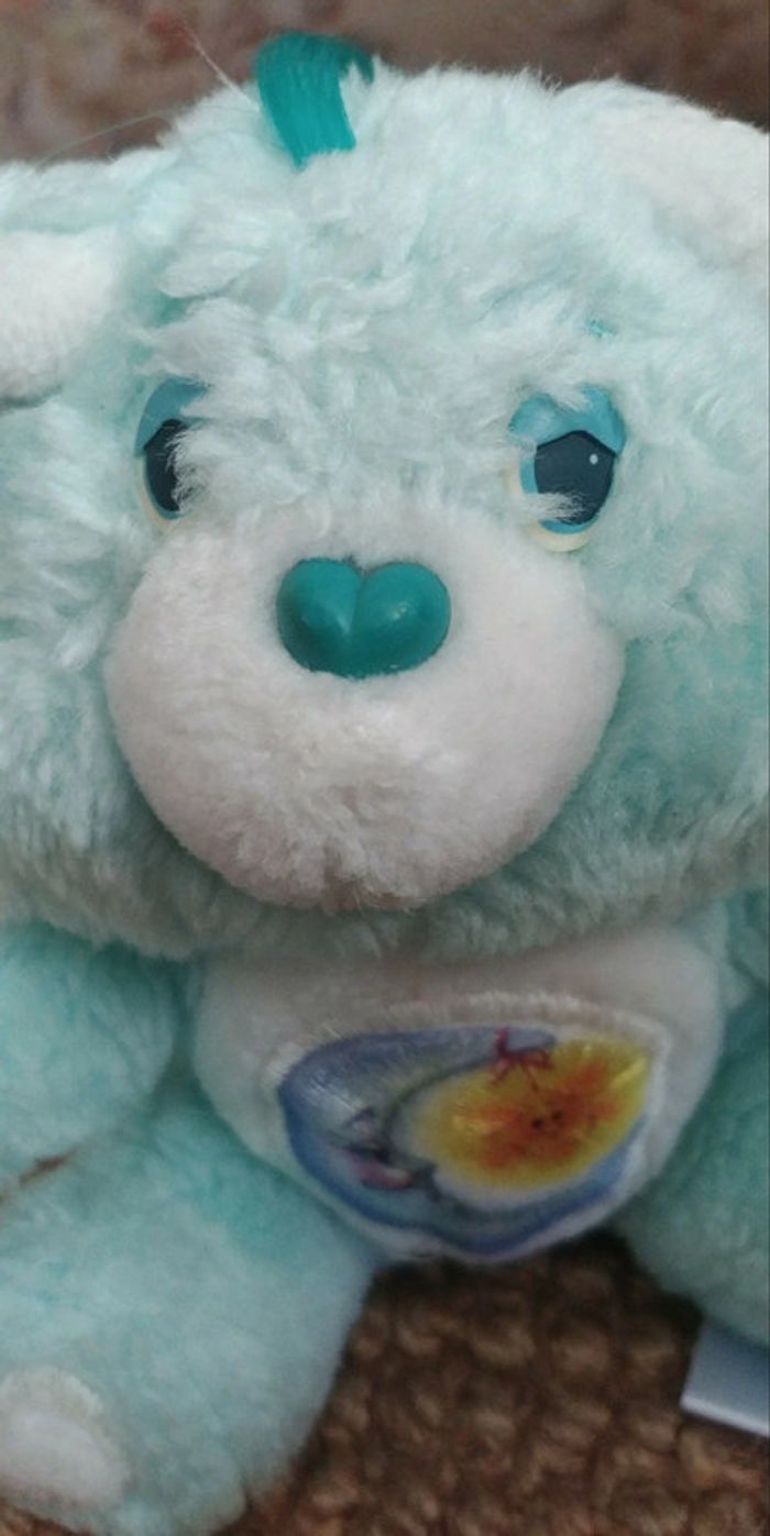 Peluche bisounours vintage care bears bedtime bear 6' grosdodo Kenner 83 - photo numéro 9