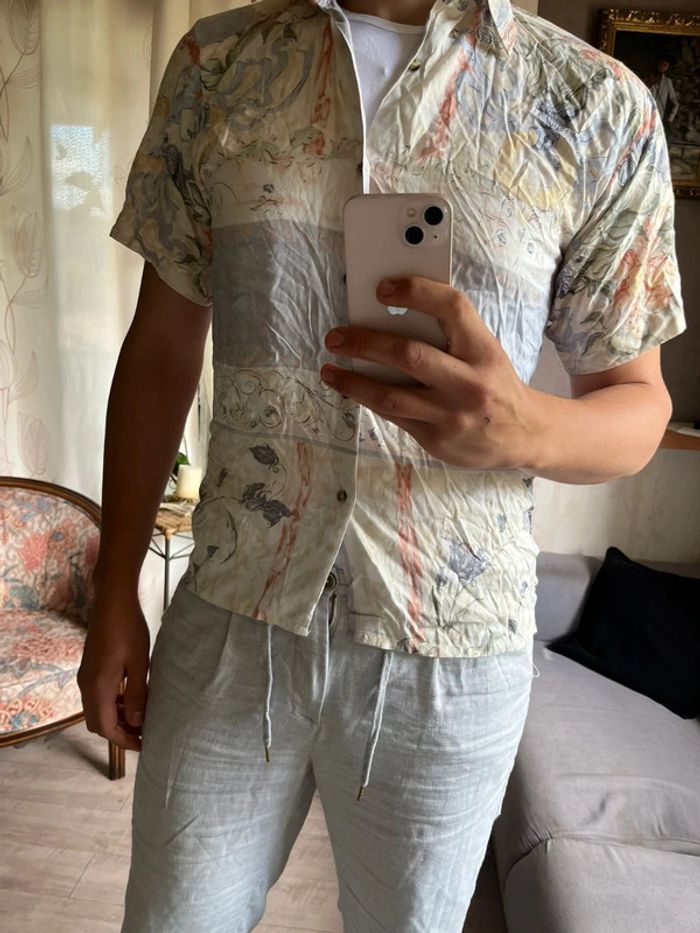 Jolie chemise à motif grunge tie and dye vintage Antoine été