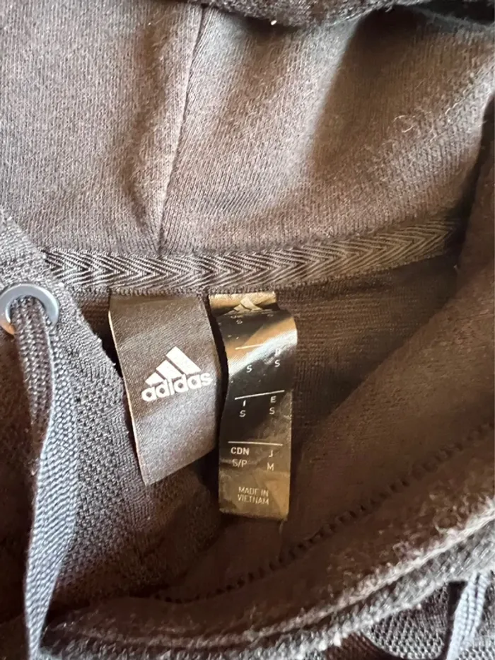 Sweat à capuche adidas noir taille S - photo numéro 4