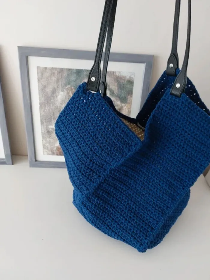 Très jolie sac coton au crochet - photo numéro 2