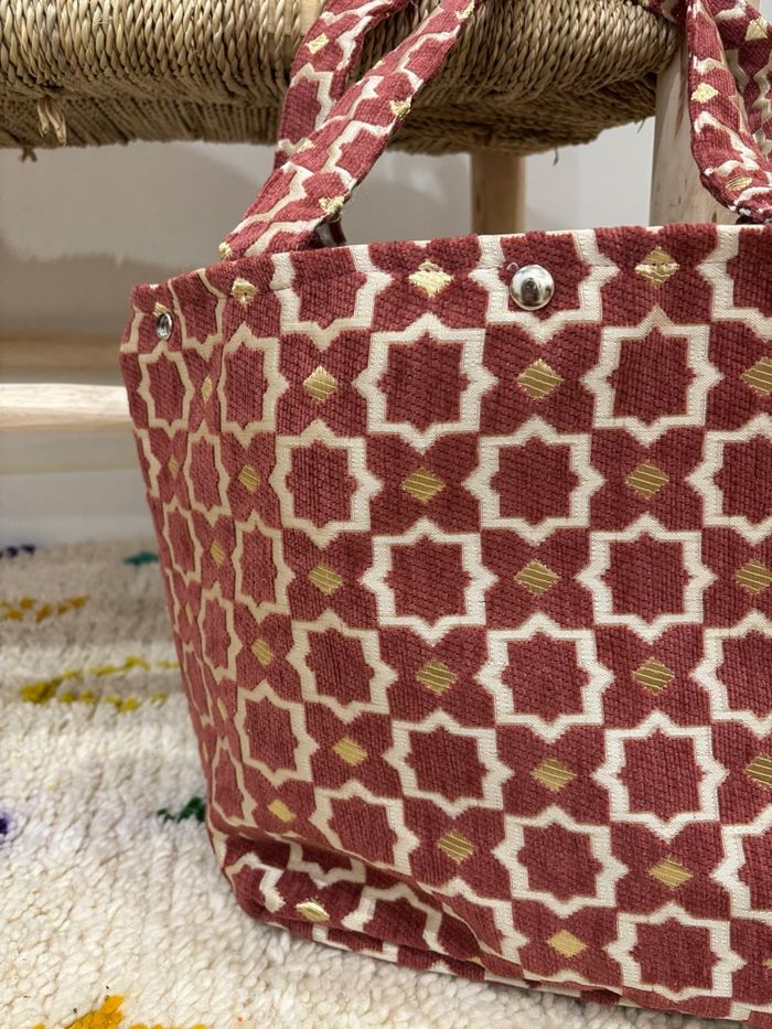 Sac à main en toile - motifs marocain - photo numéro 2