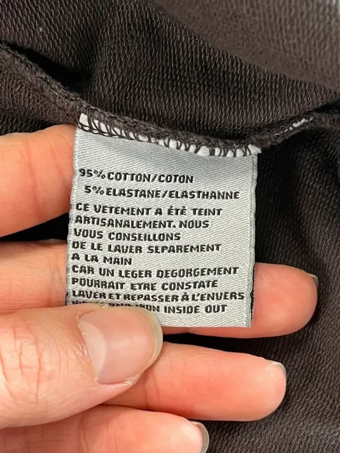 Sweat à zip et capuche marron French Terry 18.18 - photo numéro 5