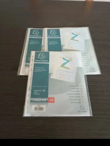 3 lots de pochettes plastiques