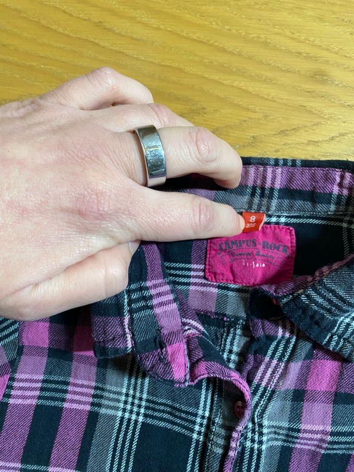 Campus Rock Chemise rose/noire Taille 8 ans - photo numéro 2