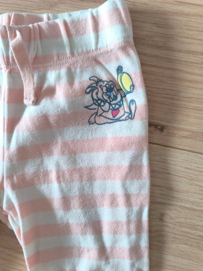Jogging léger rose et blanc rayé Amazon Disney thème Alice aux Pays des Merveilles - Taille 12 mois - photo numéro 2