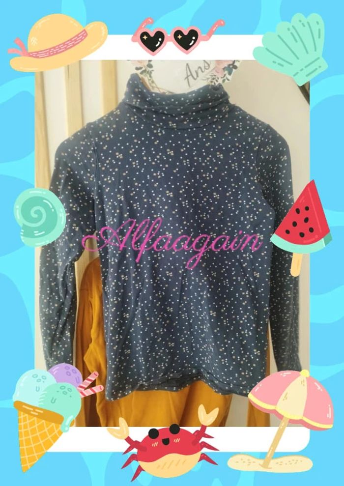 Lot sous pull 8ans bleu/moutarde Okaïdi kiabi - photo numéro 6