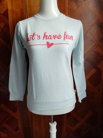 Pull sweat turquoise clair