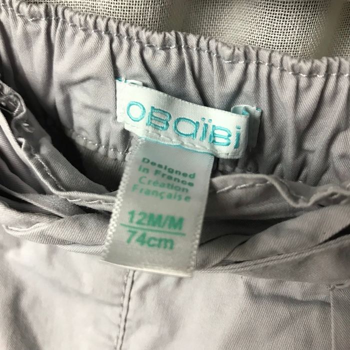 Pantalon doublé jolie ceinture 12 mois Obaibi - photo numéro 2