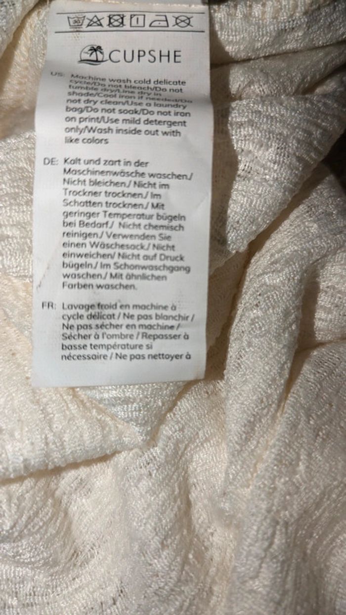 Haut froncé à manches trompettes taille XS/36 jamais porté - photo numéro 14