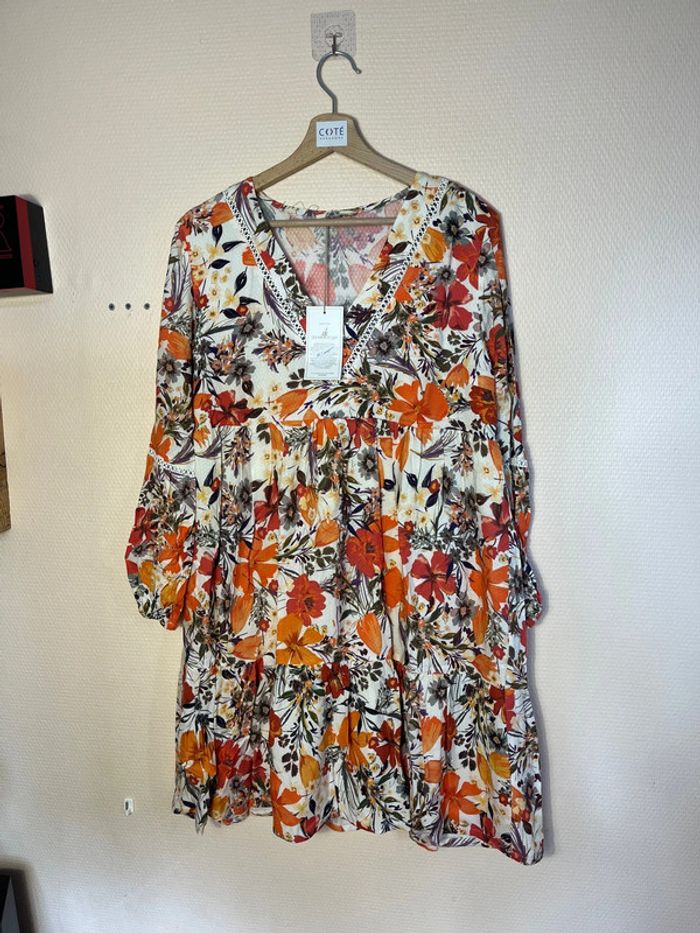 Robe à imprimés champêtre - Taille L - photo numéro 3