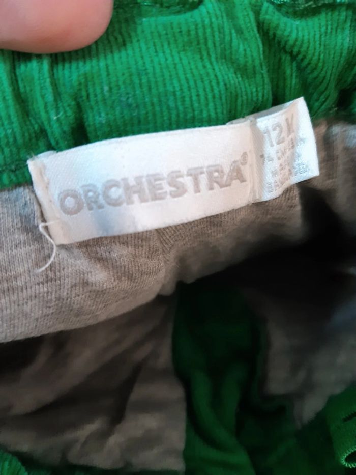 Pantalon velours tres chaud vert orchestra 12 mois - photo numéro 3