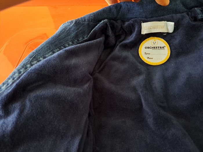 Ensemble robe jean + veste jean + t-shirt manche longue - photo numéro 4
