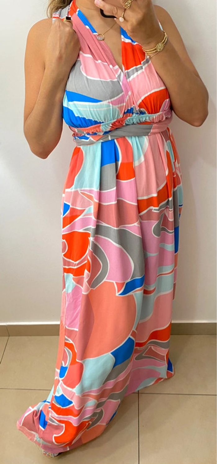 Robe longue colorée dos nu taille 38 - photo numéro 8