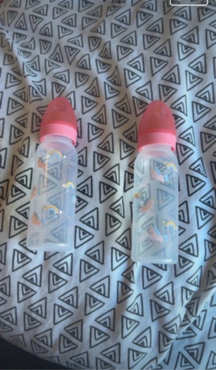 Lot de 2 biberon licorne