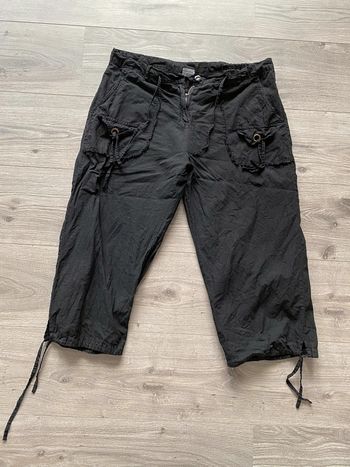 Pantacourt bermuda noir en coton