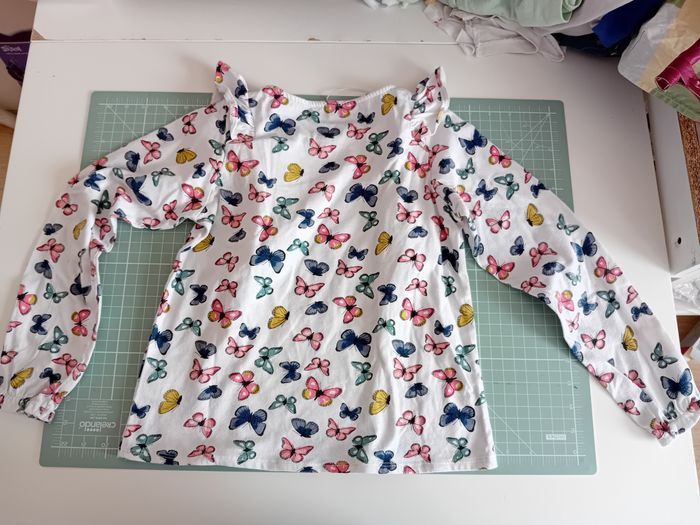 T-shirt manches longues motif papillon multicolore - photo numéro 6