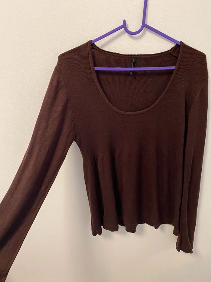 Pull empire Naf Naf L marron chocolat