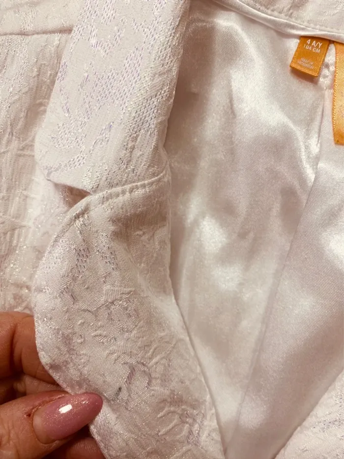 Taille 4 ans tenue de cérémonie fille orchestra blanche brillante * scintillant * 🩷 - photo numéro 8