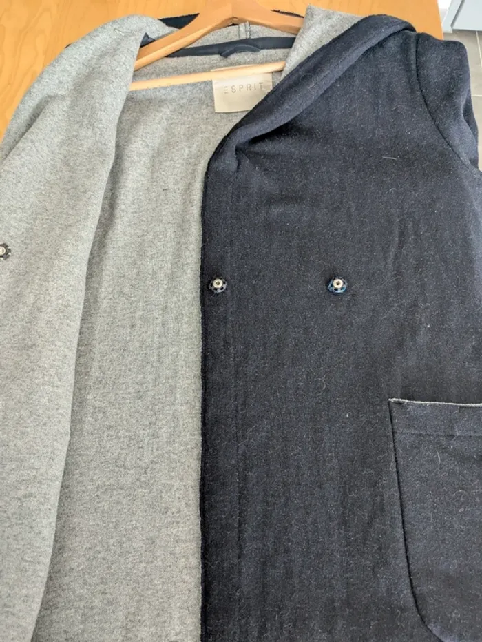 Veste style caban Esprit taille 42 gris foncé - photo numéro 13