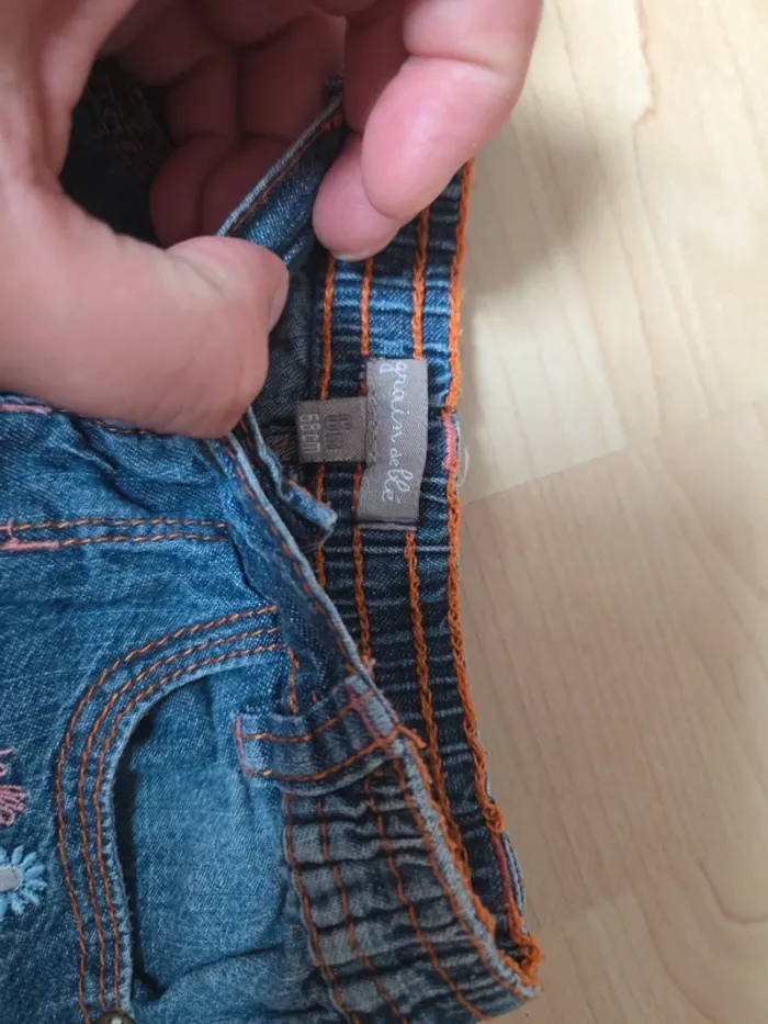 Short jean 6mois grain de blé - photo numéro 2