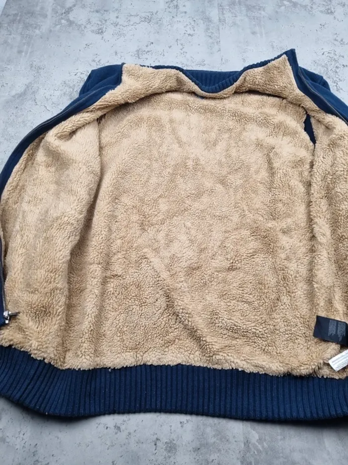 Pull zippé fourré Tommy Hilfiger bleu marine L Hommes (mesures en photos) - photo numéro 5