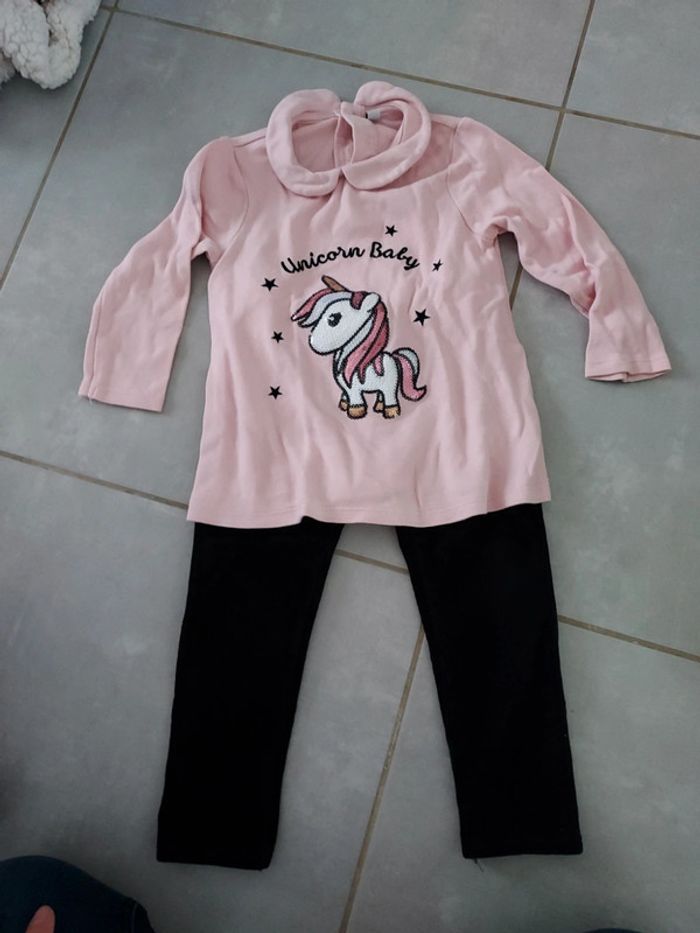 Ensemble haut genre tunique et bas velours