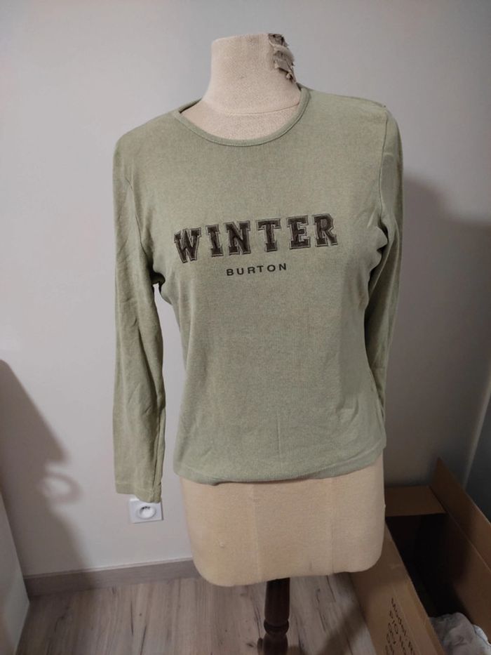 T-shirt kaki manche longue