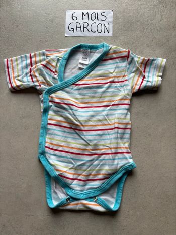 Body à manches courtes à rayures