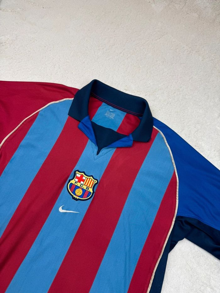 Maillot Fc Barcelone Nike Vintage 2001/2002 Domicile Très Rare - photo numéro 3